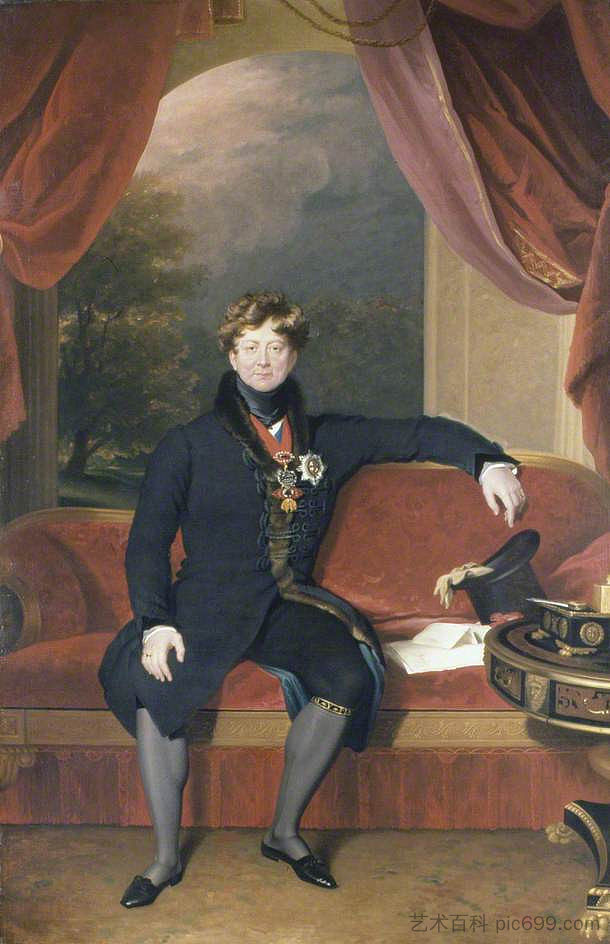 乔治四世，坐着，穿着晨礼服 George IV, Seated, in Morning Dress (1821)，托马斯·劳伦斯