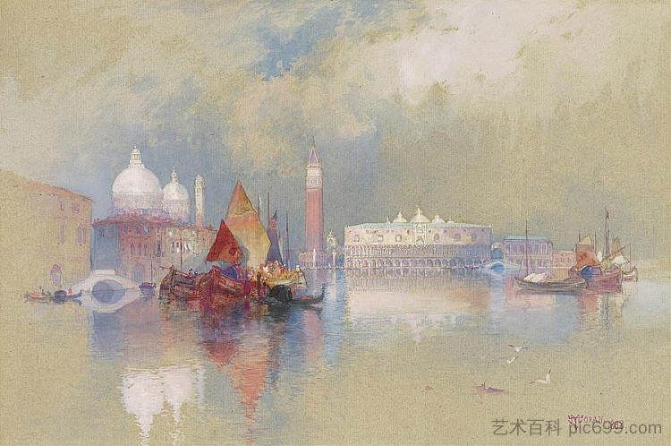 威尼斯风光 View of Venice，托马斯·莫兰