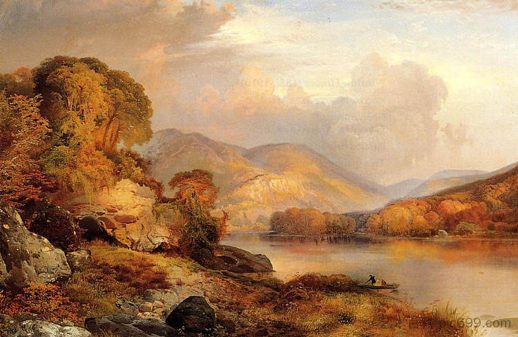 秋天的风景 Autumn Landscape (1867)，托马斯·莫兰