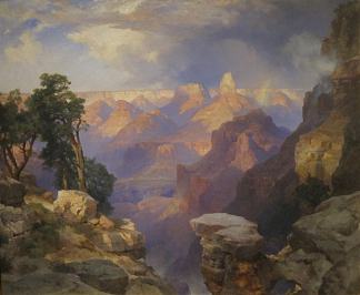 大峡谷与彩虹 Grand Canyon with Rainbow (1912; United States                     )，托马斯·莫兰