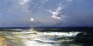 月光下的海景 Moonlit Seascape，托马斯·莫兰