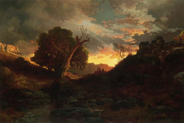 晚间猎人 The Evening Hunter (1867)，托马斯·莫兰