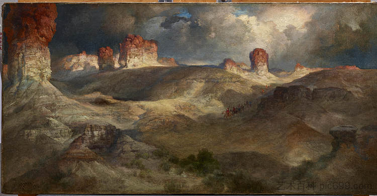 派恩比尤茨， 怀俄明州 Pine Buttes, Wyoming (1914; United States  )，托马斯·莫兰