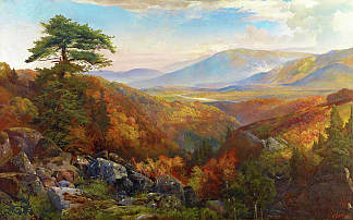 秋天的卡塔维萨山谷 Valley of the Catawissa in Autumn，托马斯·莫兰