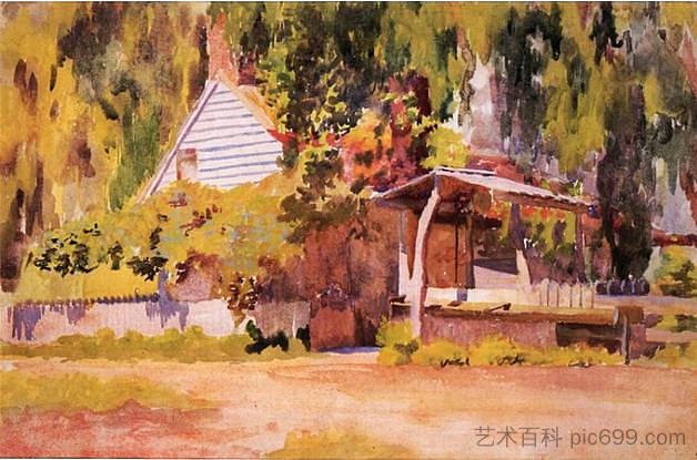 避暑别墅 A summer house (1900)，托马斯·波洛克·安舍茨