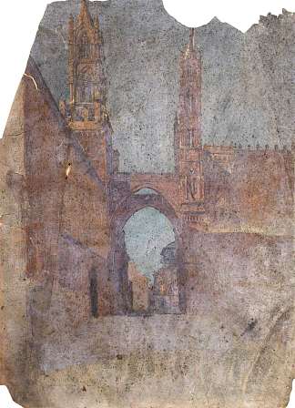 巴勒莫大教堂后面 Behind the Cathedral at Palermo (1840 – 1844)，托马斯·斯图尔特·史密斯