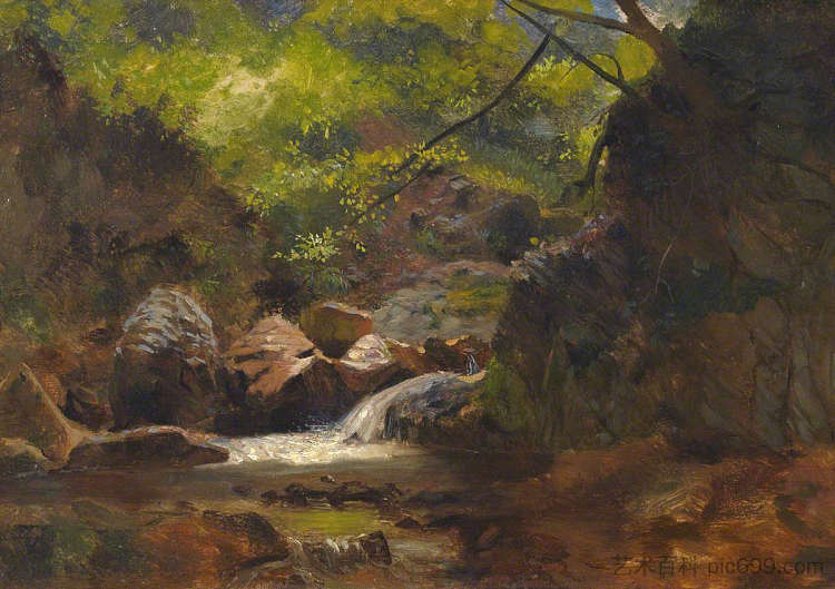 河流景观 Landscape with a River,托马斯·斯图尔特·史密斯