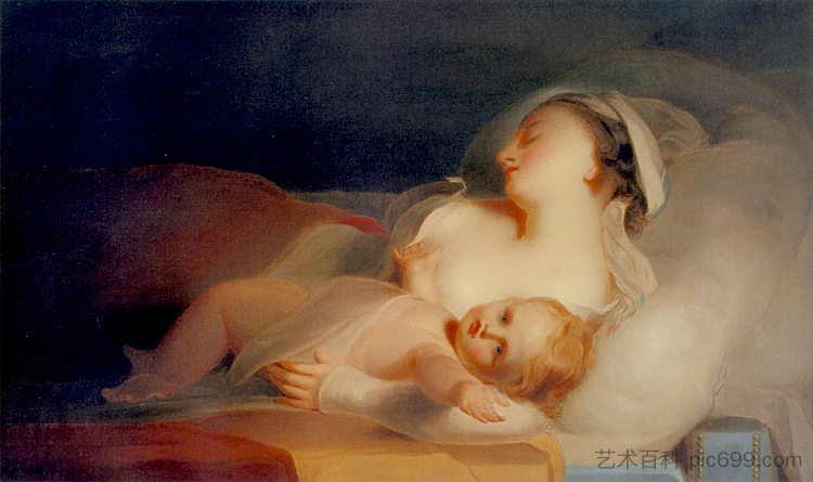 母亲与孩子 Mother and Child (1827)，托马斯·苏利