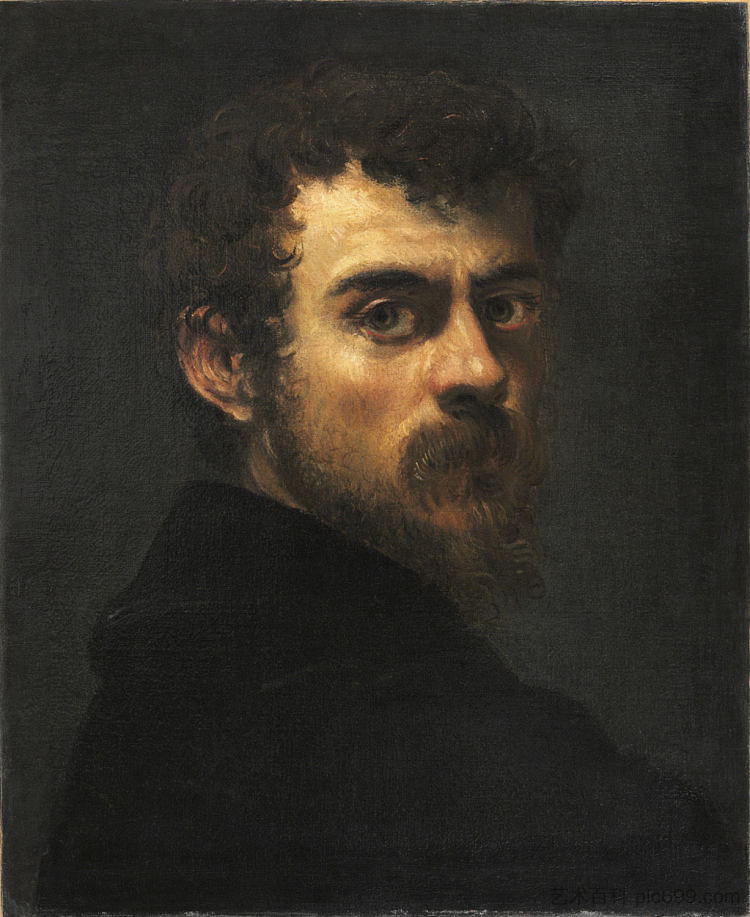 自画像 Self Portrait (c.1546 - c.1548; Venice,Italy ),丁托莱托