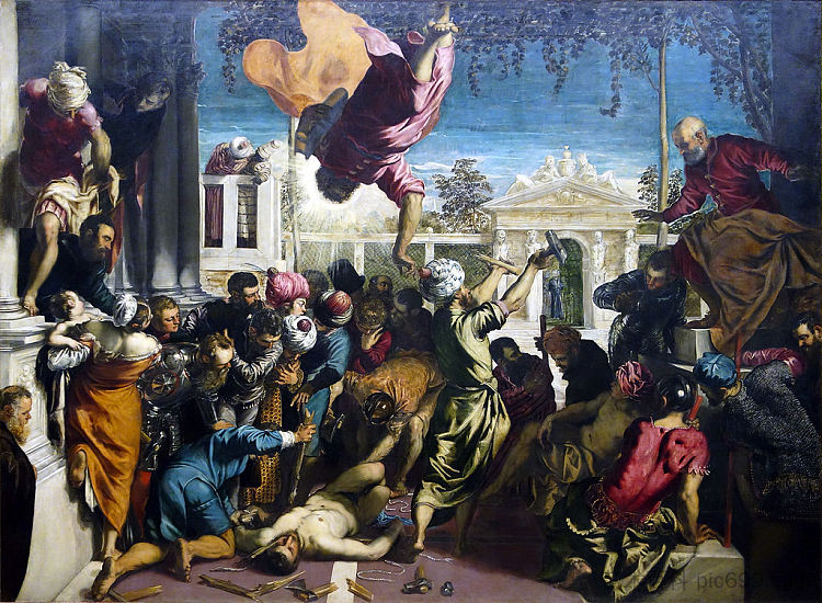 圣马可解放奴隶的奇迹 The Miracle of St Mark Freeing the Slave (1548),丁托莱托