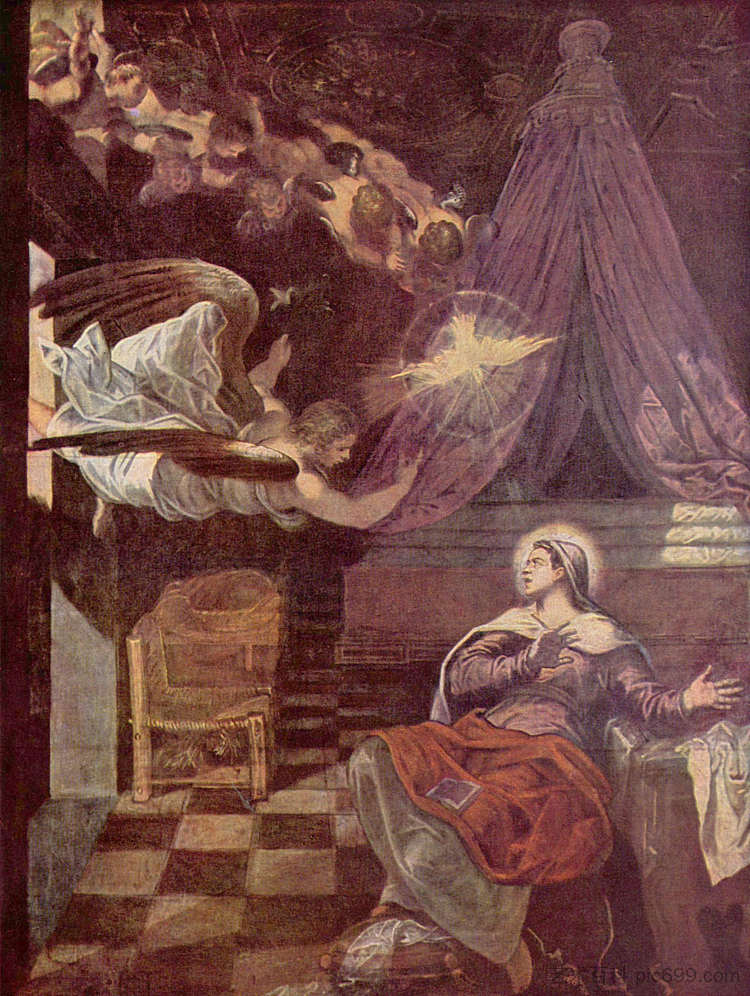 报喜 Annunciation (1576 - 1581)，丁托莱托