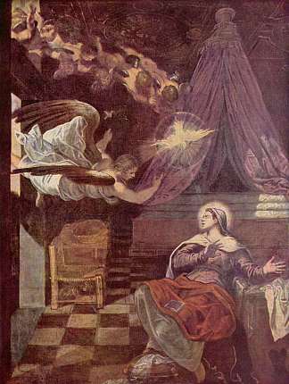 报喜 Annunciation (1576 – 1581)，丁托莱托