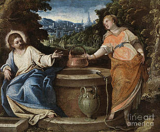 基督和撒玛利亚的女人 Christ and the Woman of Samaria，丁托莱托