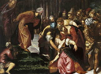 以斯帖在亚哈随鲁之前 Esther before Ahasuerus (1547 – 1548)，丁托莱托