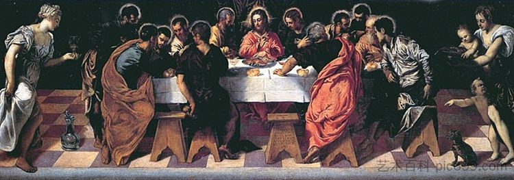 最后的晚餐 The Last Supper (1547)，丁托莱托