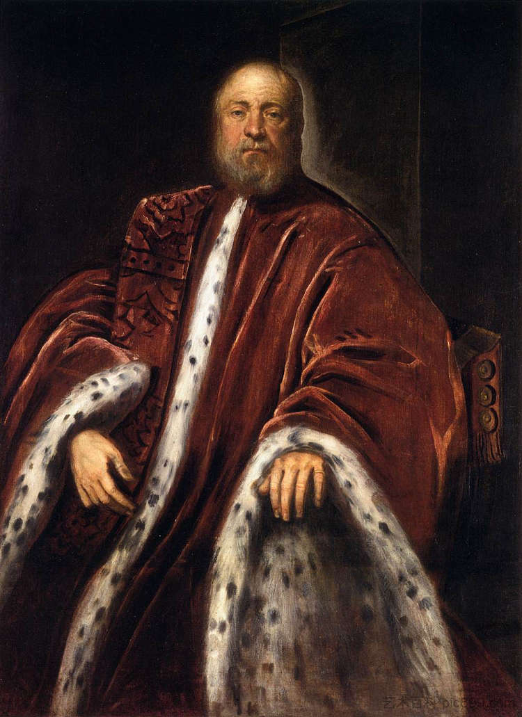 圣马可检察官肖像 Portrait of a Procurator of St Mark's,丁托莱托