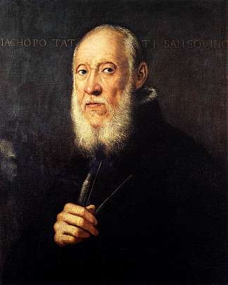 雅各布·桑索维诺的肖像 Portrait of Jacopo Sansovino (1571)，丁托莱托