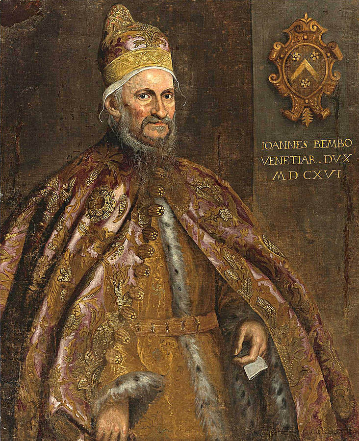 总督乔瓦尼·本博的肖像 Portrait of the Doge Giovanni Bembo,丁托莱托