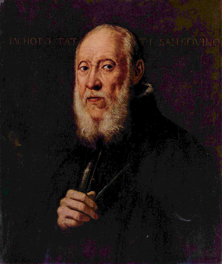 雕塑家雅各布·桑索维诺的肖像 Portrait of the sculptor Jacopo Sansovino (1560 - 1570)，丁托莱托