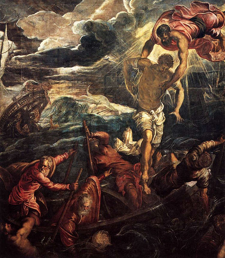 圣马可从海难中救出撒拉逊人 St Mark Rescuing a Saracen from Shipwreck (1562 - 1566)，丁托莱托