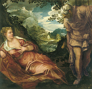 他玛和犹大 Tamar and Judah (c.1555 – 1559)，丁托莱托