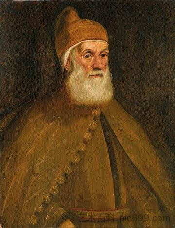 总督吉罗拉莫·普留利的肖像 Portrait of Doge Girolamo Priuli (1559)，丁托莱托