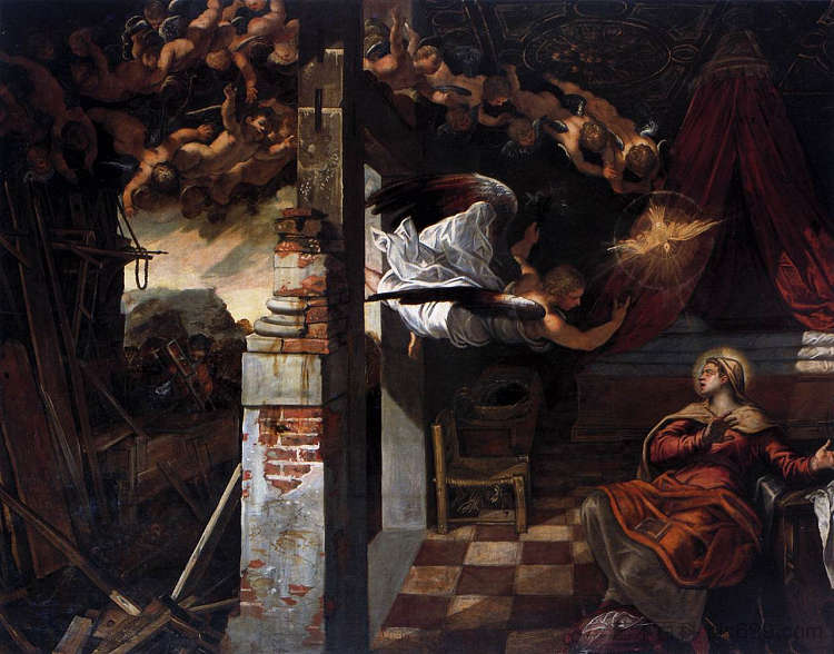 天使报喜 The Annunciation (1583 - 1587),丁托莱托