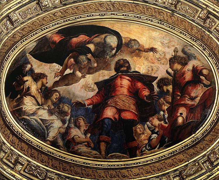 圣洛克的神化 The Apotheosis of St Roch (1564)，丁托莱托