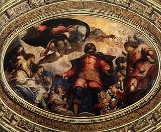圣洛克的神化 The Apotheosis of St Roch (1564)，丁托莱托