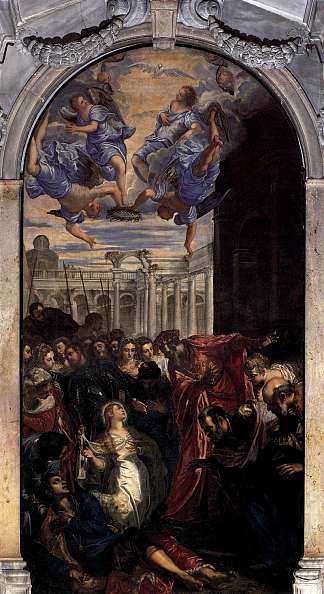 圣艾格尼丝的奇迹 The Miracle of St Agnes (c.1577)，丁托莱托