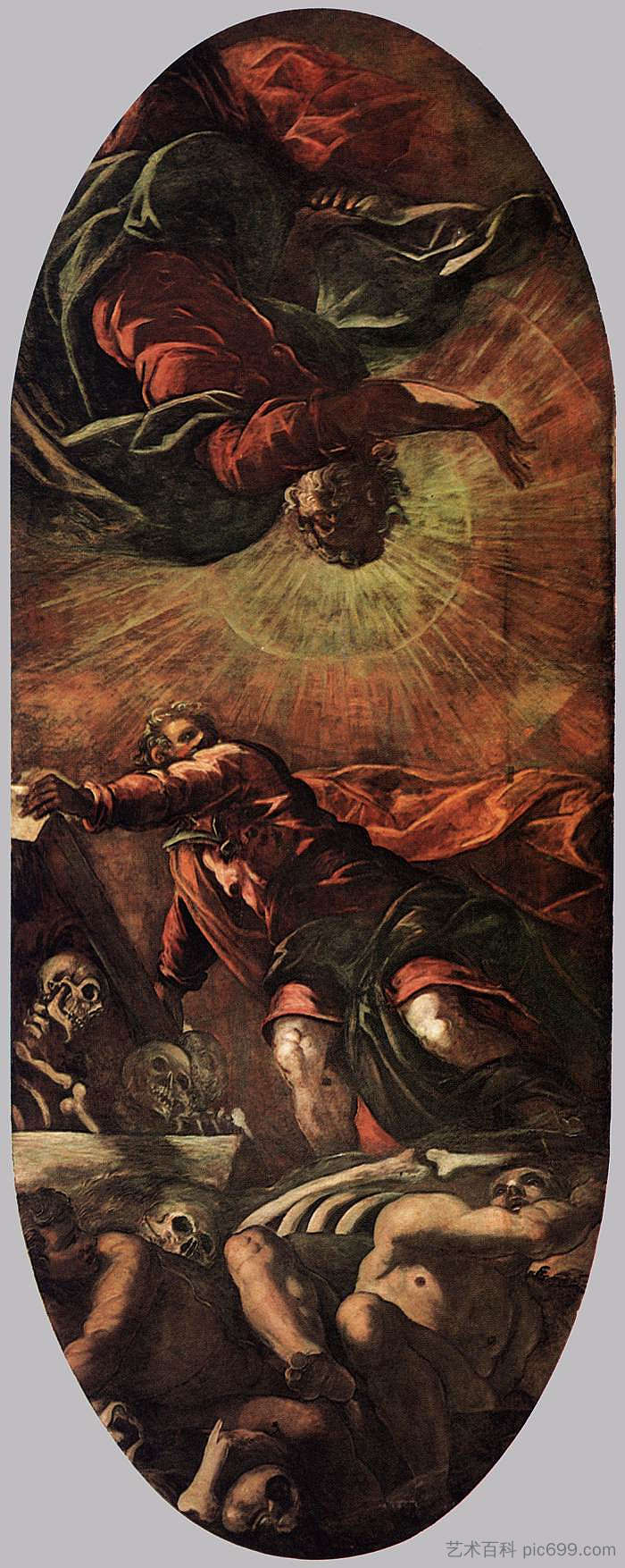 以西结的异象 The Vision of Ezekiel (1577 - 1578)，丁托莱托