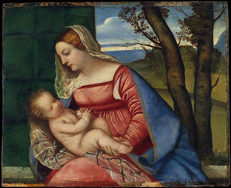 麦当娜和孩子 Madonna and Child，提香·韦切利奥