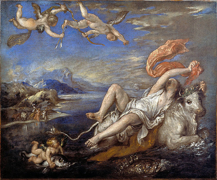 绑架欧罗巴 Abduction of Europa (1559 - 1562)，提香·韦切利奥