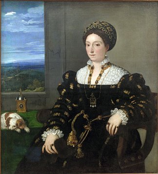 埃莉奥诺拉·冈萨加的肖像 Portrait of Eleonora Gonzaga (1538)，提香·韦切利奥