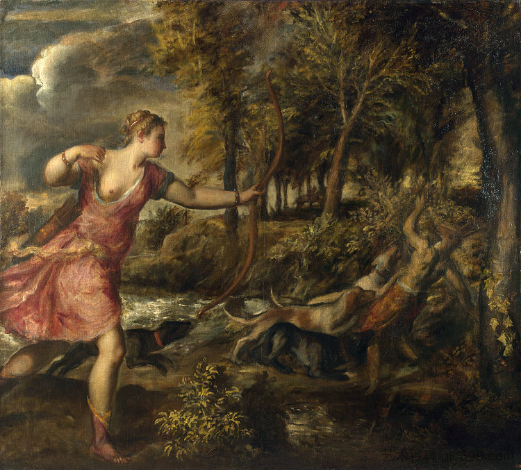 阿克泰翁之死 Death of Actaeon (1559 - 1575)，提香·韦切利奥