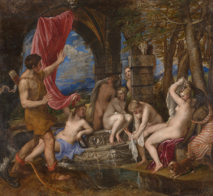 戴安娜和阿克泰翁 Diana and Actaeon (1559)，提香·韦切利奥