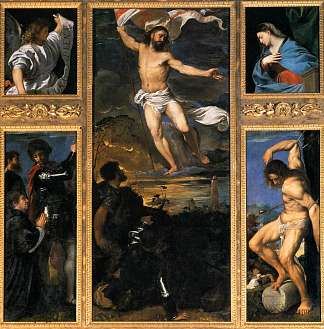 复活的息肉 Polyptych of the Resurrection (1520 – 1522)，提香·韦切利奥