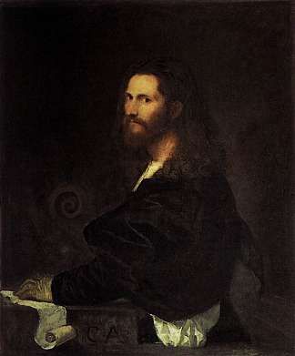音乐家的肖像 Portrait of a Musician (c.1515)，提香·韦切利奥