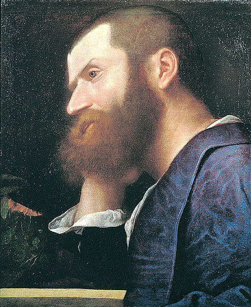 阿雷蒂诺的肖像 Portrait of Aretino (1512)，提香·韦切利奥