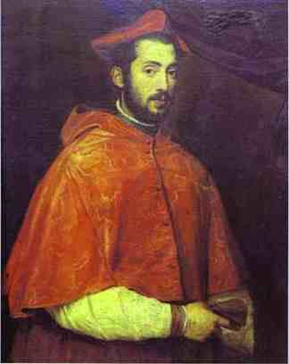 红衣主教亚历山德罗·法尔内塞的肖像 Portrait of Cardinal Alessandro Farnese (1545 – 1546)，提香·韦切利奥