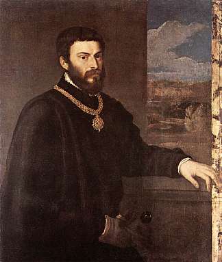 安东尼奥·波西亚伯爵的肖像 Portrait of Count Antonio Porcia (c.1548)，提香·韦切利奥