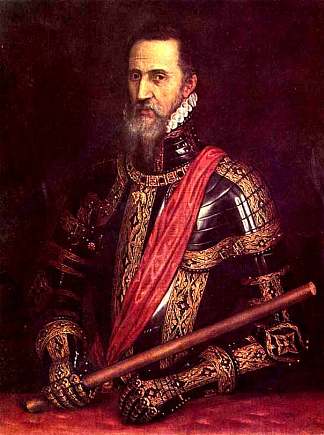 阿尔巴大公托莱多的唐·费尔南多·阿尔瓦雷斯的肖像 Portrait of Don Fernando Alvarez of Toledo, Grand Duke of Alba (c.1570)，提香·韦切利奥