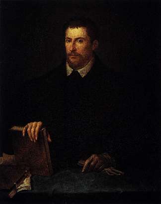 伊波利托·里米纳尔迪的肖像 Portrait of Ippolito Riminaldi (c.1528)，提香·韦切利奥