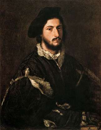 文森佐·莫斯蒂的肖像 Portrait of Vincenzo Mosti (c.1520)，提香·韦切利奥