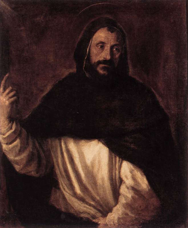 圣多米尼克 St Dominic (c.1565)，提香·韦切利奥