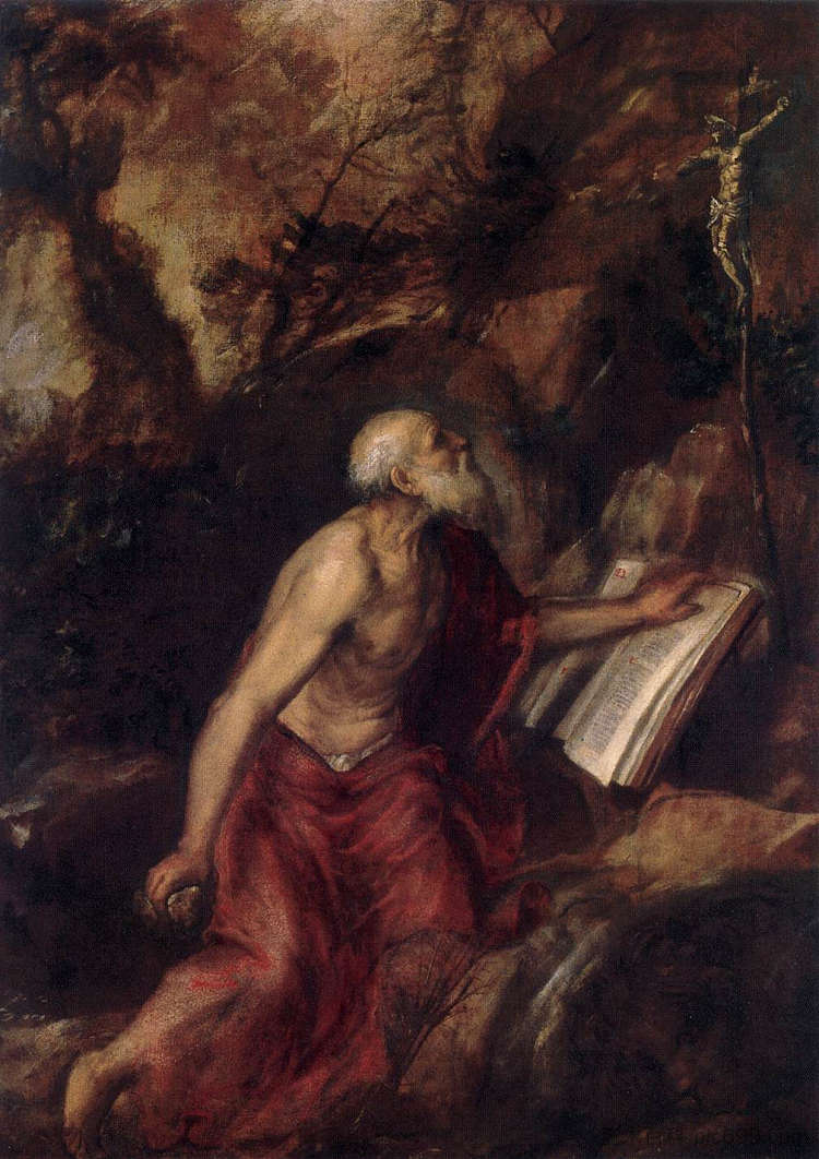 圣杰罗姆 St Jerome (1570 - 1575)，提香·韦切利奥