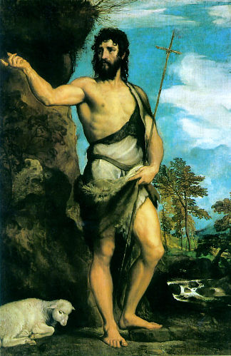 施洗者圣约翰 St. John the Baptist (c.1542)，提香·韦切利奥