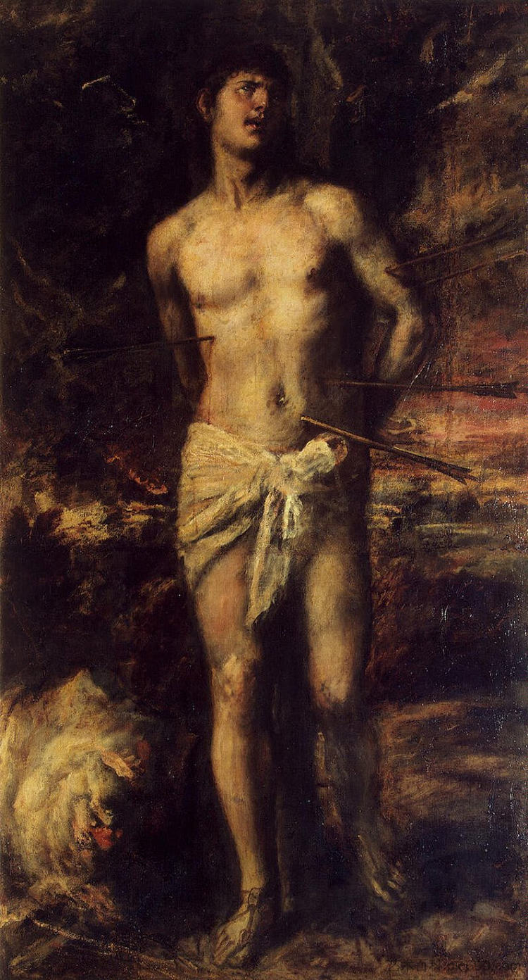 圣塞巴斯蒂安 St Sebastian (c.1575)，提香·韦切利奥