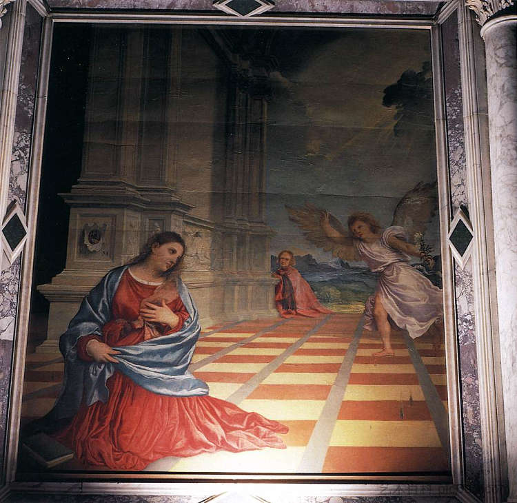 天使报喜 The Annunciation (c.1519),提香·韦切利奥