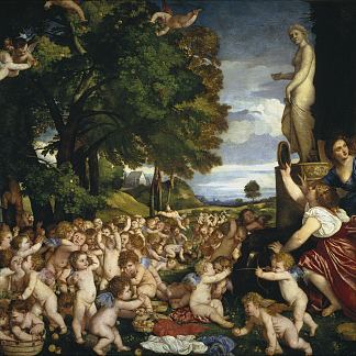 对维纳斯的崇拜 The Worship of Venus (1516 – 1518)，提香·韦切利奥